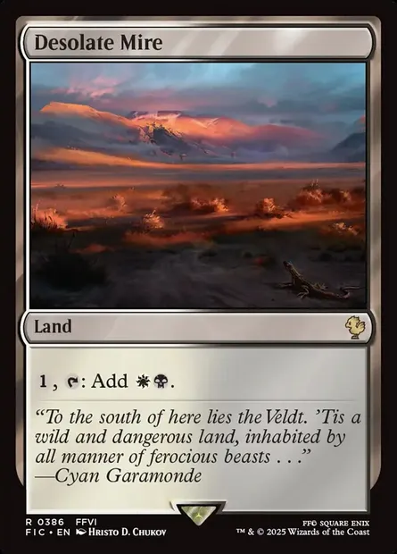 Desolate Mire, Magic card FIC 386 — Final Fantasy Commander set