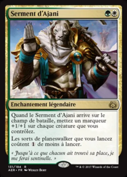 Serment d'Ajani, carte Magic AER 131 — extension La révolte éthérique