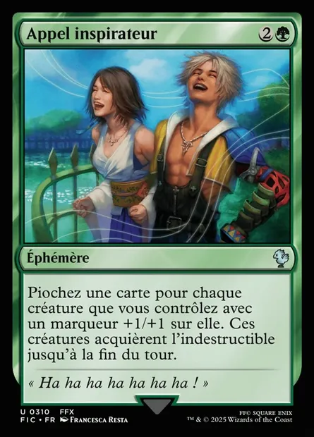 Appel inspirateur, carte Magic FIC 310 — extension Final Fantasy Commander