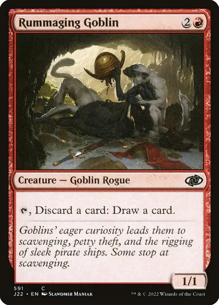 Rummaging Goblin, Magic card J22 591 — Jumpstart 2022 set