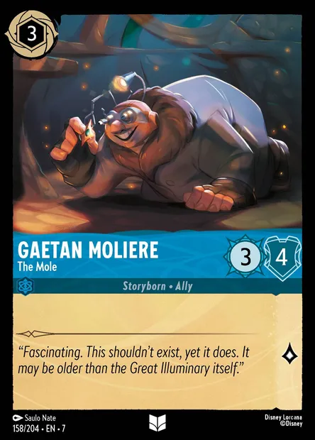Gaetan Moliere - The Mole, Disney Lorcana card CH7-158 — Archazia's Island set