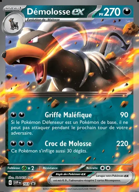 Démolosse-ex, carte Pokémon PR-SV 103 — extension SVP Black Star Promos