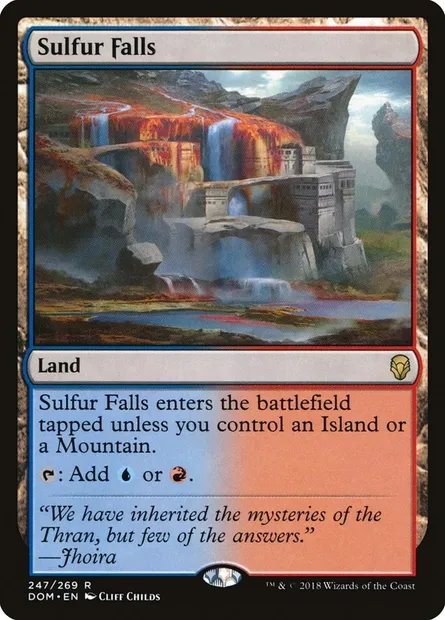 Sulfur Falls, Magic card DOM 247 — Dominaria set