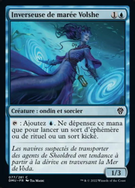 Volshe Tideturner, carte Magic DMU 77 — extension Dominaria Uni