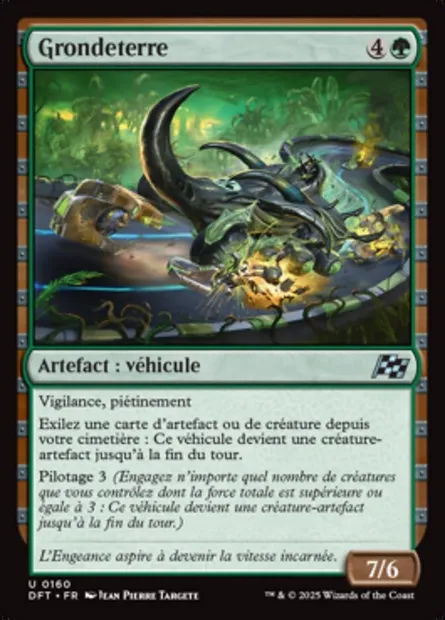 Grondeterre, carte Magic DFT 160 — extension Aetherdrift