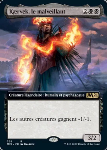 Kaervek, le malveillant, carte Magic M21 358 — extension Core Set 2021