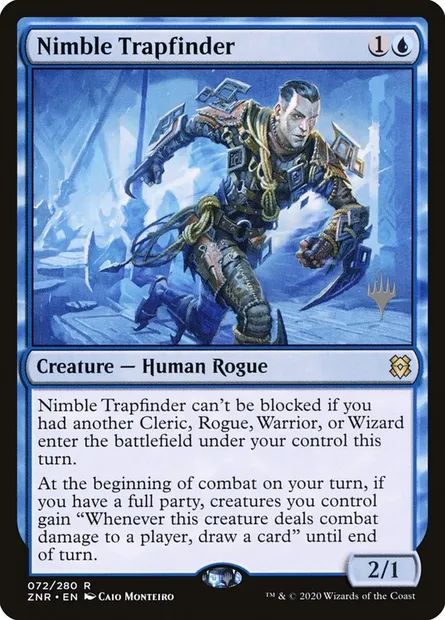 Nimble Trapfinder, Magic card PZNR 72p — Zendikar Rising Promos set