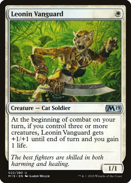 Leonin Vanguard, Magic card M19 22 — Core Set 2019 set