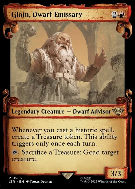 Glóin, Dwarf Emissary, Magic card LTR 583 — The Lord of the Rings: Tales of Middle-earth set