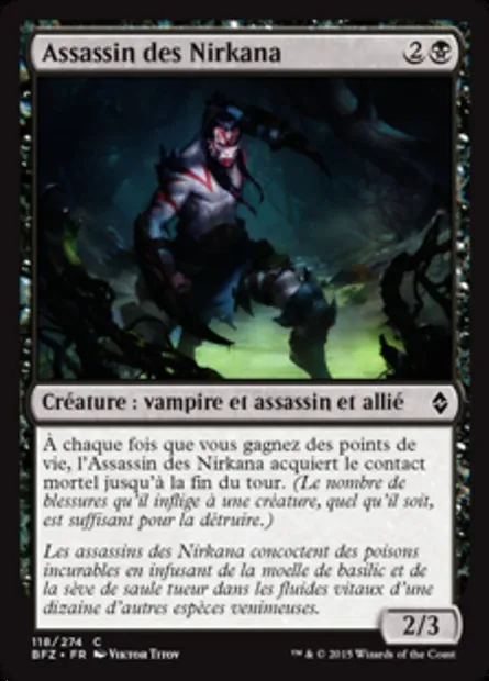 Assassin des Nirkana, carte Magic BFZ 118 — extension La bataille de Zendikar