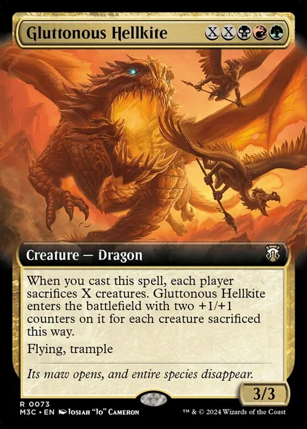 Gluttonous Hellkite, Magic card M3C 73 — Modern Horizons 3 Commander set