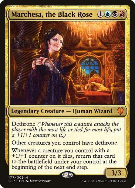 Marchesa, the Black Rose, Magic card C17 177 — Commander 2017 set