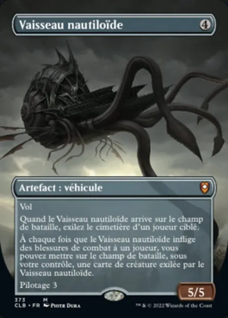 Vaisseau nautiloïde, carte Magic CLB 373 — extension Commander Légendes : la bataille de la Porte de Baldur