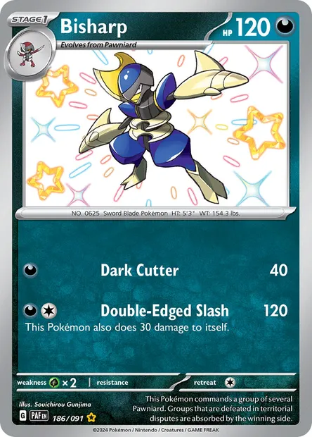 Bisharp, Pokémon card PAF 186 — Paldean Fates set