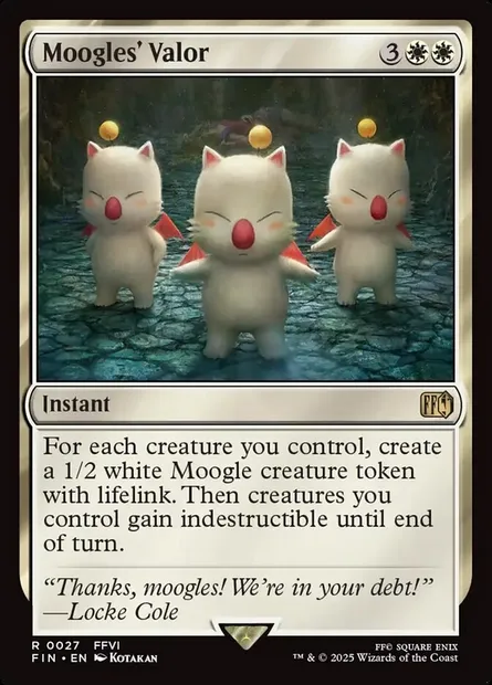 Moogles' Valor, Magic card FIN 27 — Final Fantasy set