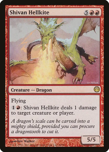 Shivan Hellkite, Magic card DDG 60 — Duel Decks: Knights vs. Dragons set