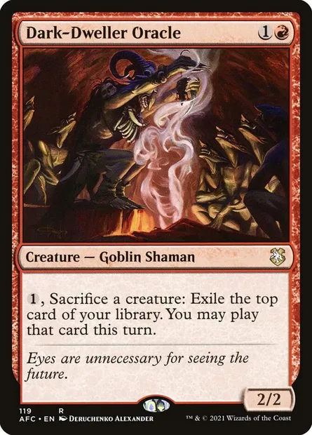 Dark-Dweller Oracle, Magic card AFC 119 — Forgotten Realms Commander set