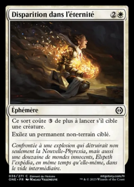 Disparition dans l'éternité, carte Magic ONE 36 — extension Tous Phyrexians