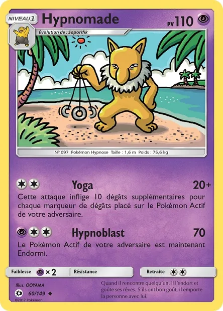 Hypnomade, carte Pokémon SUM 60 — extension Soleil et Lune