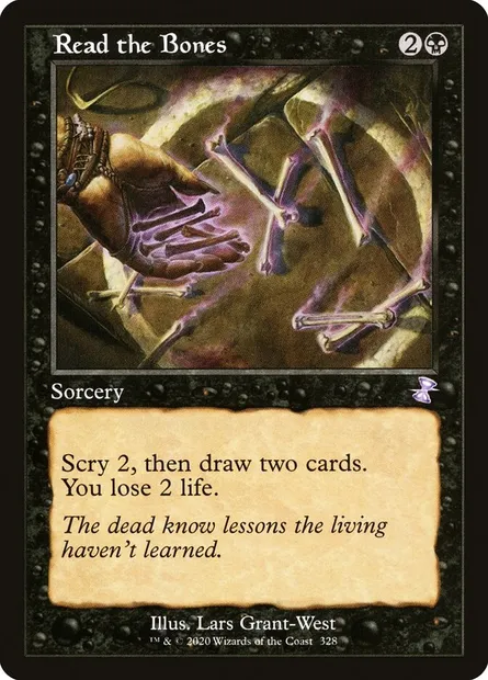 Read the Bones, Magic card TSR 328 — Time Spiral Remastered set