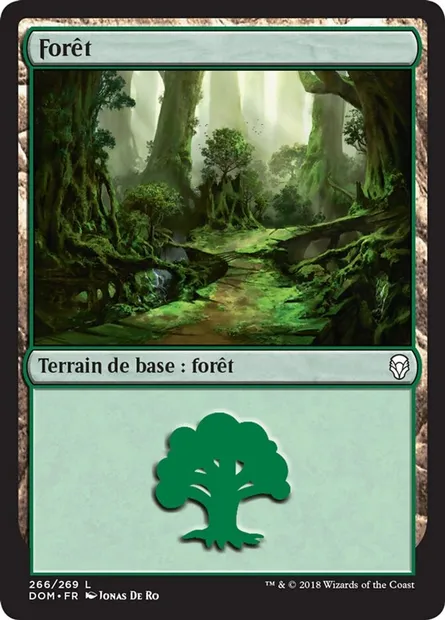 Forêt, carte Magic DOM 266 — extension Dominaria