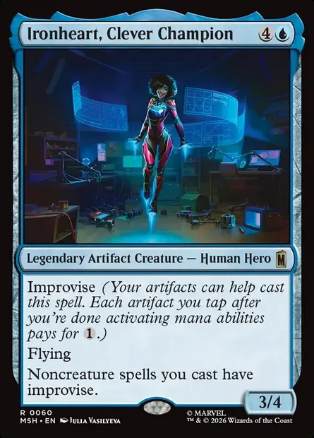 Ironheart, Clever Champion, Magic card MSH 60 — Marvel Super Heroes set