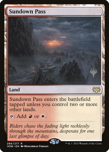 Sundown Pass, Magic card PVOW 266p — Innistrad: Crimson Vow Promos set