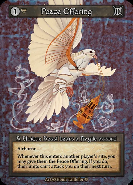 Peace Offering, carte Sorcery GOT 145 — extension Gothic