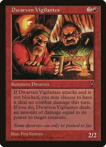 Vigilants nains, carte Magic VIS 77 — extension Visions