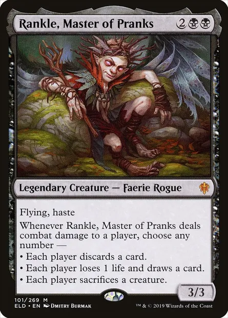 Rankle, Master of Pranks, Magic card ELD 101 — Throne of Eldraine set