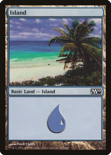Island, Magic card M10 237 — Magic 2010 set