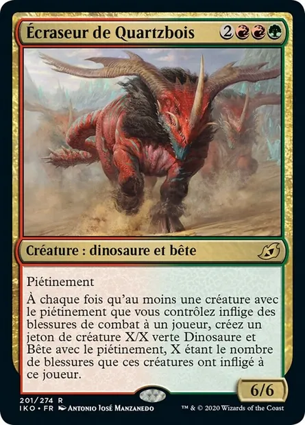 Écraseur de Quartzbois, carte Magic IKO 201 — extension Ikoria: Lair of Behemoths