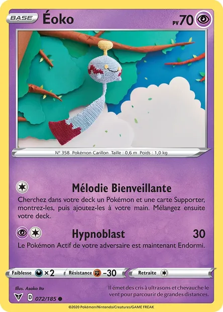 Éoko, carte Pokémon VIV 72 — extension Voltage Éclatant