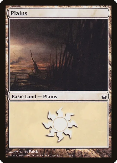 Plains, Magic card MBS 147 — Mirrodin Besieged set