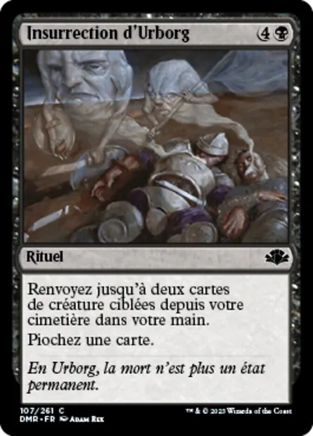 Insurrection d'Urborg, carte Magic DMR 107 — extension Dominaria Remastered