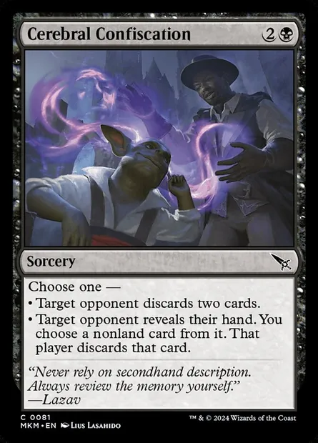 Cerebral Confiscation, Magic card MKM 81 — Murders at Karlov Manor set