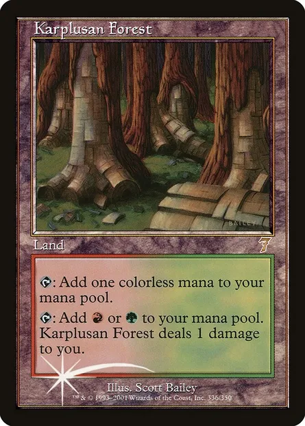 Karplusan Forest, Magic card 7ED 336★ — Seventh Edition set