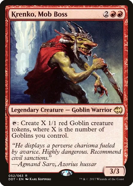 Krenko le caïd, carte Magic DDT 52 — extension Duel Decks: Merfolk vs. Goblins