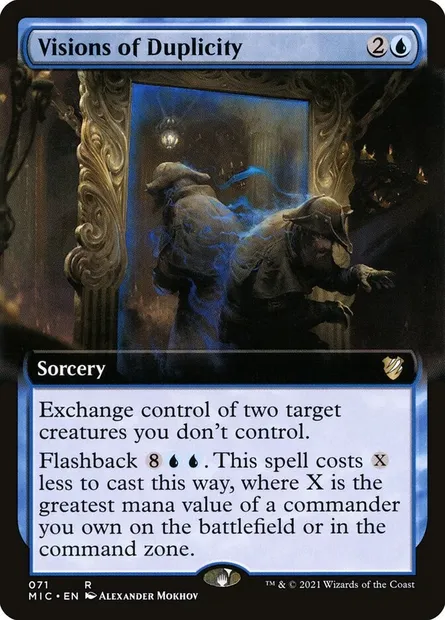 Visions of Duplicity, Magic card MIC 71 — Midnight Hunt Commander set