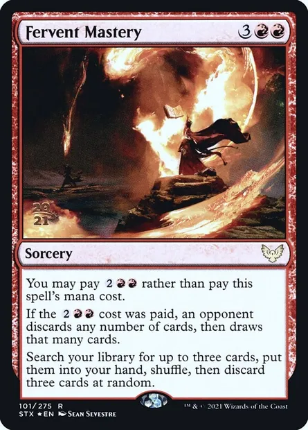 Fervent Mastery, Magic card PSTX 101s — Strixhaven: School of Mages Promos set
