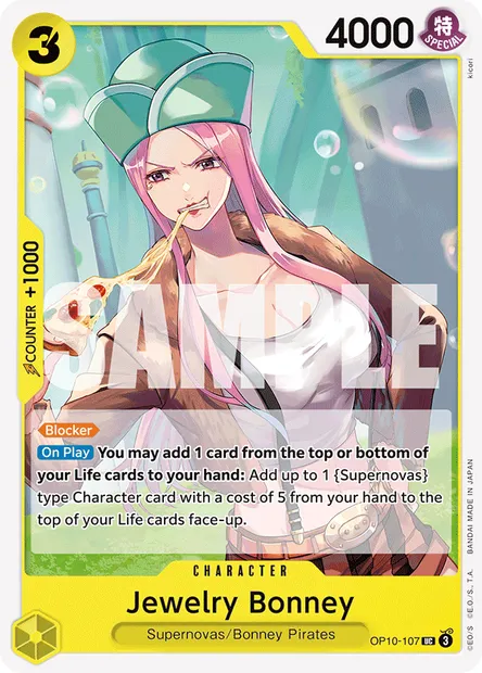 Jewelry Bonney, One Piece card OP10-107 — ROYAL BLOOD set
