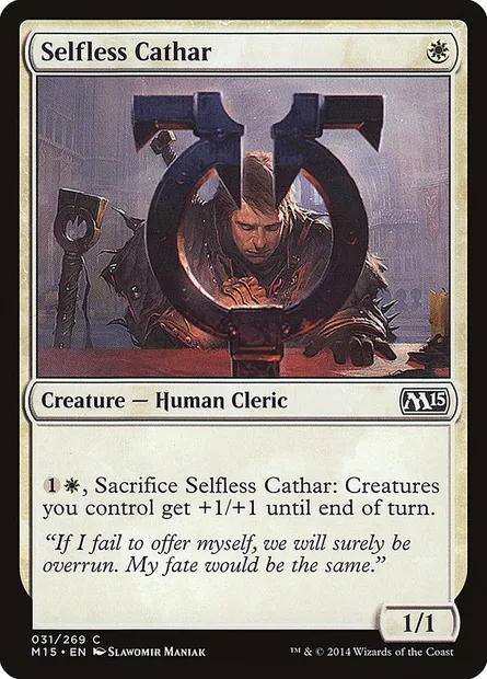 Selfless Cathar, Magic card M15 31 — Magic 2015 set