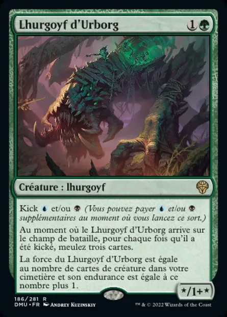 Lhurgoyf d'Urborg, carte Magic DMU 186 — extension Dominaria Uni