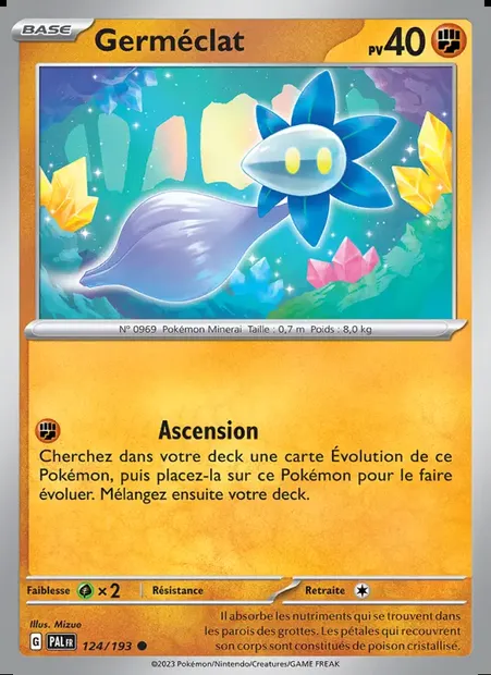 Germéclat, carte Pokémon PAL 124 — extension Évolutions à Paldea