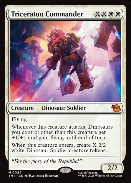 Triceraton Commander, Magic card TMT 25 — Teenage Mutant Ninja Turtles set