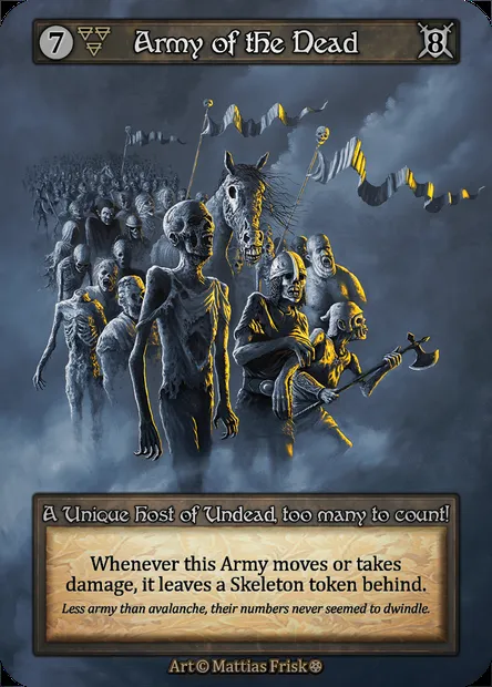 Army of the Dead, carte Sorcery GOT 026 — extension Gothic