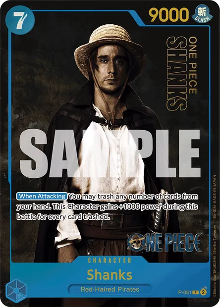 Shanks, One Piece card P-051 — Promotion card set