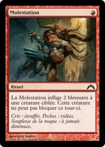 Molestation, carte Magic GTC 102 — extension Insurrection