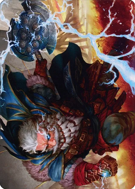 Electrostatic Infantry // Electrostatic Infantry, carte Magic ADMU 30 — extension Dominaria United Art Series