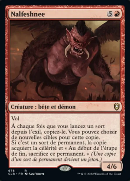 Nalfeshnee, carte Magic CLB 678 — extension Commander Légendes : la bataille de la Porte de Baldur